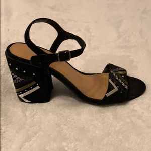 Size 7 Accented Block Heel Sandal